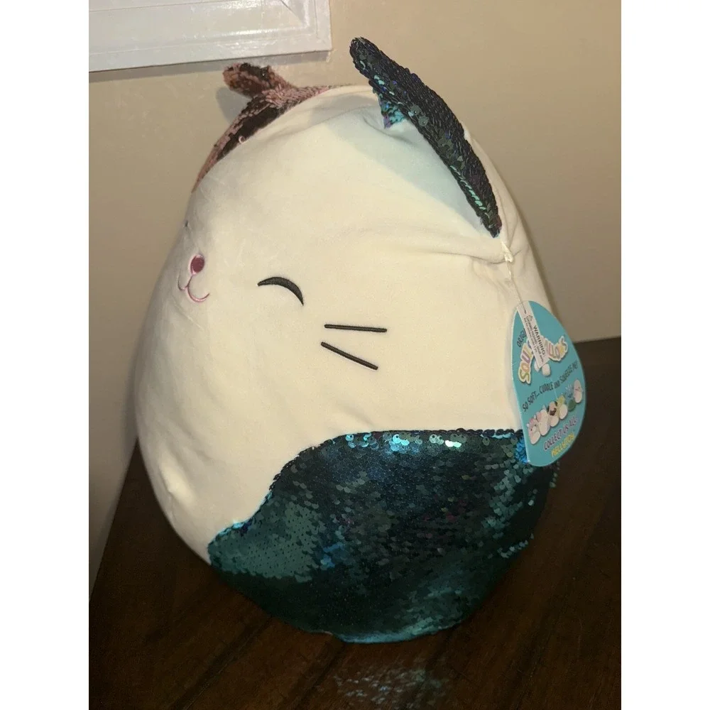 Squishmallows Shany the Cat Flip Sequins Jumbo‎ 16